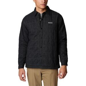 COLUMBIA Men's XXL Landroamer Jacket Quilted Gray Shirt Jacket Quilt 100% Cotton